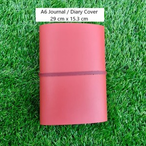 Funda de Cuero Roja para Diario, Tamaño A6, Delgada, para Cuaderno, Agenda, Portafolio, Documentos, Oficina - Product Image 2