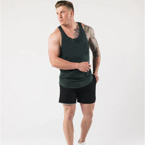 Débardeur pour hommes actifs en coton, écologique, respirant, séchage rapide, vêtements de sport de qualité supérieure pour la gym, l'entraînement et les activités sportives quotidiennes. - Product Image 4