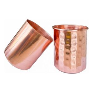 Artistic Copper Drinking Glass Handmade Tumbler Ayurvedic Wellness Vessel Elegant Dining Kitchen Premium Metal <b>Drinkware</b> - Product Image 2