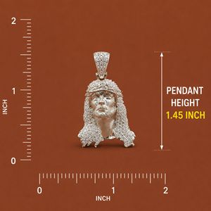 Pendentif Jésus en Argent 925 Moissanite Plaqué Rhodium, Style Hip Hop Bling, Bijou Religieux Unisexe - Product Image 3