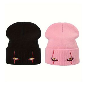 RELEVO INDUSTRIES Unisex Winter Beanie <b>Caps</b> Leather Common Fabric Button Streetwear Casual Outdoor Wear Adult Size Letter - Product Image 2