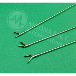 Juego de 3 Pinzas de Microcirugía Laringea, Rectas Ascendentemente y Descendentemente Inclinadas, 25 cm de Longitud de Trabajo, Instrumental Quirúrgico ORL - Product Image 3