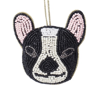 ของเล่นตุ๊กตายัดไส้รูปสัตว์ซานต้าม้าลายสุนัขทำด้วยมือสำหรับตกแต่งต้นไม้ - Product Image 1