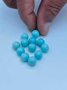 Lot en gros de 10 mm de boules rondes lisses en turquoise naturelle d'Arizona, sphères de guérison, pierres précieuses en vrac pour la fabrication de bijoux - Product Image 3