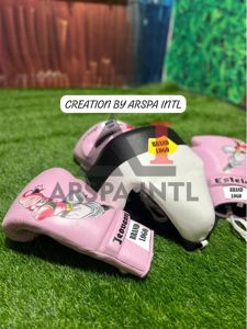 Ensemble de boxe professionnel Pro Punching, best-seller, style imprimé gagnant, parfait pour les femmes, couleur rose et blanc, ensemble de sparring de boxe - Product Image 5