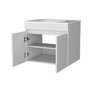 Mobile da bagno bianco a 2 ante - Product Image 4