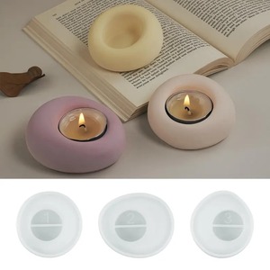 Factory Price Wholesale European Quality Tall Rustic Acrylic Resin Swirl <b>Candle</b> Stand Holders for Home Wed Table Deco Spot - Product Image 3