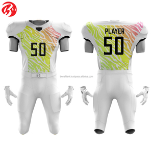 Uniforme de football américain pour hommes de haute qualité, short, taille plus, anti-UV, séchage rapide, respirant, 100% polyester, pour l'entraînement en extérieur - Product Image 4