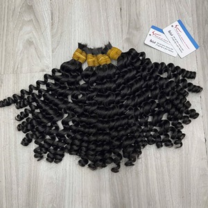 Extensiones de Cabello Humano Rizado al Vapor, Colores Negro y Marrón, Alta Calidad, Mejor Precio de Fábrica - Product Image 1