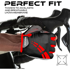 ถุงมือปั่นจักรยานสำหรับผู้ชาย, ถุงมือปั่นจักรยานแบบครึ่งนิ้วบุเจลกันลื่นสำหรับจักรยานเสือภูเขา, ถุงมือจักรยานแบบดูดซับแรงกระแทกและระบายอากาศได้ดี - Product Image 3