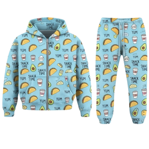 Ensemble de survêtement personnalisé grande taille par sublimation, anti-transpiration, avec fermeture éclair intégrale, résistant au rétrécissement et à la décoloration, idéal pour la gym et la course à pied - Product Image 1