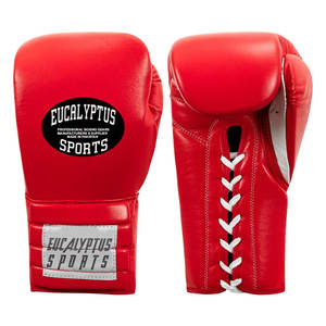 ถุงมือหนังสำหรับชกมวยถุงมือฝึกต่อสู้แบบผูกเชือกถุงมือชกมวยคุณภาพสูงผลิตได้เป็นจำนวนมาก - Product Image 3