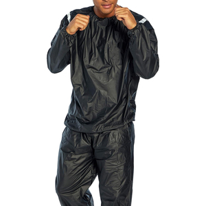 Traje de sauna para fitness, chaleco de sudoración para pérdida de peso, traje de sauna para gimnasio, traje de sauna para mujer, chaqueta de sauna para hombre, traje personalizado en color negro - Product Image 4