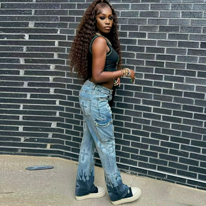 Jeans en denim pour femmes, vêtements féminins transfrontaliers, nouvelle collection 2026, pantalon multi-poches style streetwear - Product Image 2
