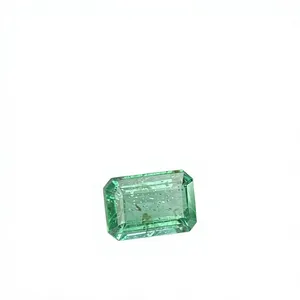 Esmeralda Zambiana Natural Certificada, Corte Octogonal, con Buen Brillo, Piedra Preciosa Suelta para Joyería, 1.14 Quilates - Product Image 1
