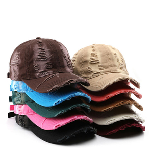 CUSTOM BRAND Washed Cotton Denim Baseball <b>Cap</b> 6-Panel Adjustable Unisex Casual Hat with Rivet Spring Summer Style - Product Image 4