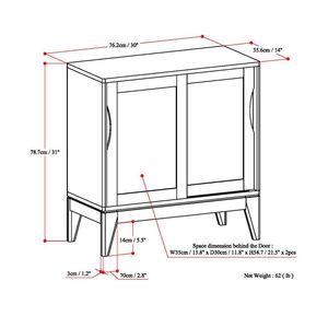 Mobiletto basso Harper in teak marrone per soggiorno - Product Image 6