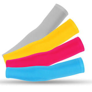 Mangas Protectoras Anti-UV Azul Claro Unisex, Sin Costuras, de Spandex y Poliéster, para Ciclismo, Fitness, Protección al Aire Libre, Mangas de Béisbol - Product Image 4