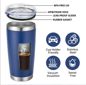 Gobelet isotherme de luxe 2026 en acier inoxydable 20oz 30oz, vente en gros, logo personnalisé, isolation sous vide, portable pour voyage, maintien thermique 6-12 heures - Product Image 6