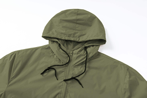 Men Coated Lightweight Waterproof Windbreaker Outdoor <b>Raincoat</b> Stand Collar Zipper Closure Pockets for All-Weather Protection - Product Image 3