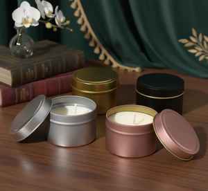 Vela Aromática Elegante en Lata de Metal, Cera de Soya Hecha a Mano, Etiqueta Privada Personalizada, Decoración para el Hogar, Precio al por Mayor - Product Image 1