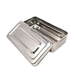 Boîte à instruments chirurgicaux dentaires, cassette de stérilisation en autoclave, conteneur 8x4x2 pouces, plateau manuel en acier, GUJJAR SURGICAL - Product Image 4