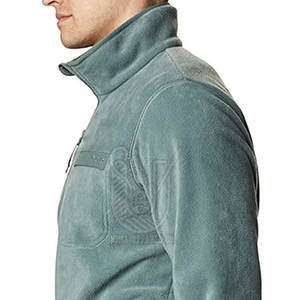 Veste polaire à col montant entièrement zippée, chaude pour l'hiver, couleur unie, respirante, séchage rapide, couleur personnalisée, logo sur le devant - Product Image 5
