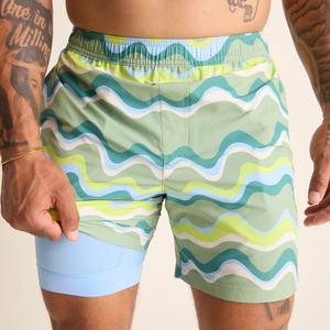 Men's High Waist High Rise <b>Compression</b> Running <b>Shorts</b> Oxford Fabric Breathable Eco-Friendly Cargo <b>Shorts</b> - Product Image 1