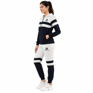 <b>Womens</b> Sports Tracksuit Set | Full Zip <b>Fleece</b> Hoodie & <b>Jogger</b> Pants | Custom Logo Gym Active Wear - Product Image 4