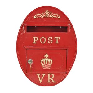 Luxury ER Post <b>Box</b> Oval Shape Wall Mount Cast Iron Mailbox For Home Parcel Mails Receiving Custom Letter <b>Box</b> Black Coated - Product Image 3