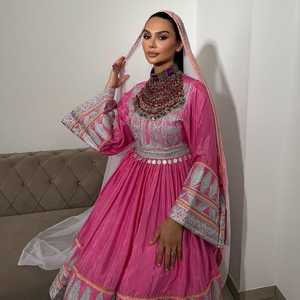 Vestidos Afganos Kuchi con Bordado Personalizado para Mujer, Precios al por Mayor, Tallas Grandes, Mangas Largas, Ropa Formal para Fiestas, Ropa Afgana para Damas - Product Image 2