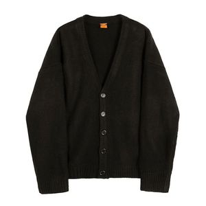 2026 Autumn/Winter V-neck Knit <b>Men's</b> Single Breasted Solid Color Sweater <b>Cardigan</b> <b>Men's</b> Loose Casual <b>Long</b>-sleeved Coat - Product Image 1