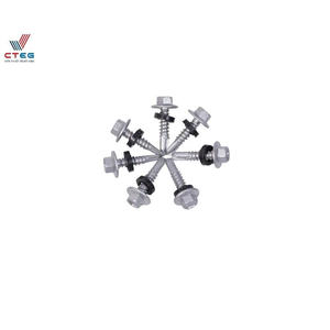 สกรูหัวหกเหลี่ยมเจาะเองเคลือบดาโครเมทสำหรับงานก่อสร้างคานเหล็ก - Product Image 3