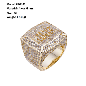 Bague King Letter en diamant de laboratoire, or 14 carats, style Hip Hop, bijou de luxe serti de diamants - Product Image 5