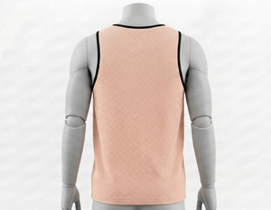 Men's <b>Peach</b> Mesh Tank <b>Top</b> Crew Neck Sleeveless Breathable Regular Fit All Seasons Solid Color 100% Polyester Basketball Apparel - Product Image 2