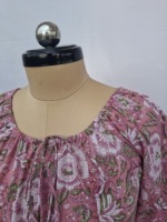 Robe longue en mousseline tissée à imprimé floral pour femme, manches bouffantes, coupe ample, ourlet étagé, écologique, style gothique, décontractée, streetwear, 6XL