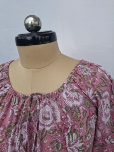 Floral Print Woven Chiffon Maxi <b>Dress</b> Women Puff Sleeve Loose Fit Tiered Hem Eco-Friendly 6XL Spring Casual Sweet Natural - Product Image 4