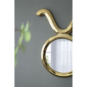 Specchio da Parete Rotondo Moderno Dorato 31,75 cm x 40,64 cm con Cornice in Alluminio per Ingresso, Soggiorno o Corridoio - Product Image 5