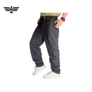 Pantalon cargo en jean délavé déchiré coupe droite ample pour homme, style streetwear, taille mi-haute, décontracté, respirant, 100% Hip Hop - Product Image 1