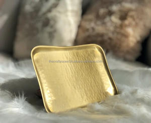 Wholesale high Quality customized Brass Hammered Brushed Finished Nuts Serving Tray For <b>restaurant</b> & <b>Hotel</b> <b>Supplies</b> tray - Product Image 1