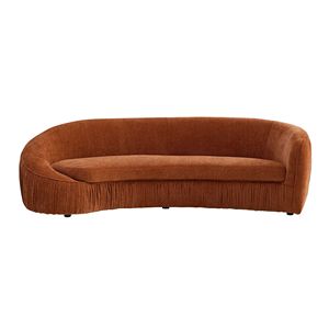 Divano Moderno Curvo in Tessuto Imbottito da 234 cm, 4 Posti, Nessun Montaggio Richiesto, per Soggiorno - Product Image 1