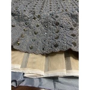 Lehenga Choli Gris Talla 2XL de Diseño Heera Creation para Fiestas, Hermoso Trabajo Dori en Ropa India y Pakistaní - Product Image 4