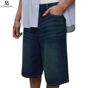 Men's Washed Denim Bermuda <b>Shorts</b> Casual Cotton Canvas Button Fly Pockets <b>High</b> <b>Waist</b> Summer <b>Jeans</b> <b>Shorts</b> 2026 - Product Image 4