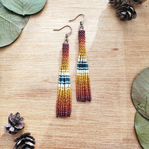 Venta al por Mayor de Pendientes de Cuentas de Semillas, Joyería Artificial Hecha a Mano, Fabricantes de Disfraces de Moda en India por RF Crafts - Product Image 4