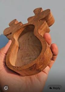 Recipiente de Madera con Forma de Reno Navideño para Velas, Marca Curio Craft |   Recipiente Rústico Hecho a Mano y Tazón Decorativo - Product Image 3