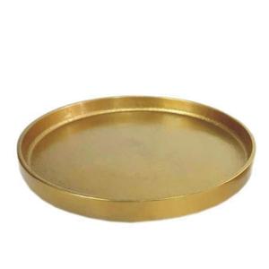 Round Polished Metal Serving <b>Tray</b> With Gold Finish Elegant Decorative <b>Trays</b> For Home Use Modern Design Eco Friendly - Product Image 3