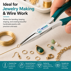 Alicates Profesionales de Punta Larga para Joyería, Acero Inoxidable, Herramienta Manual de Precisión para Doblar Alambre y Hacer Bisutería - Product Image 3