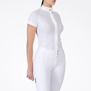 Camiseta de Equitación Elástica en 4 Direcciones de Alta Calidad, Capa Base para Competición, Camisa de Polo con Tela Técnica Suave al Tacto - Product Image 2