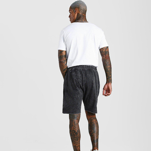 Shorts Bermuda Décontractés en Toile Tissée pour Hommes - Taille Mi-Haute Couleur Unie Logo et Design Personnalisés Séchage Rapide Respirant Anti-UV 100% Coton - Product Image 2