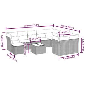 Conjunto de Sofás Negros para Jardín - Product Image 3